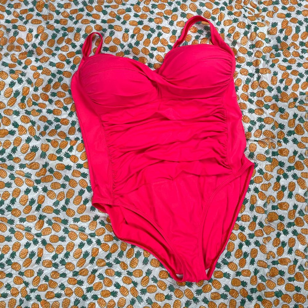 ModCloth Summer in the Sizzle One-Piece Swimsuit in Watermelon in 20